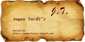 Jeges Teréz névjegykártya