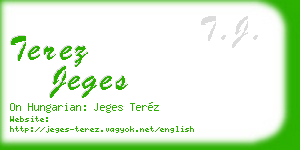 terez jeges business card