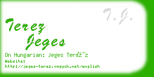 terez jeges business card